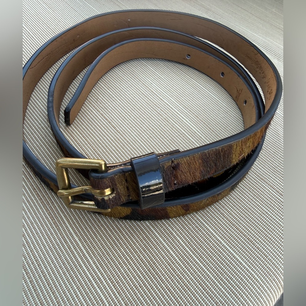 J.crew animal print camuflas belt Small
